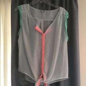 American Eagle sheer sleeveless blouse